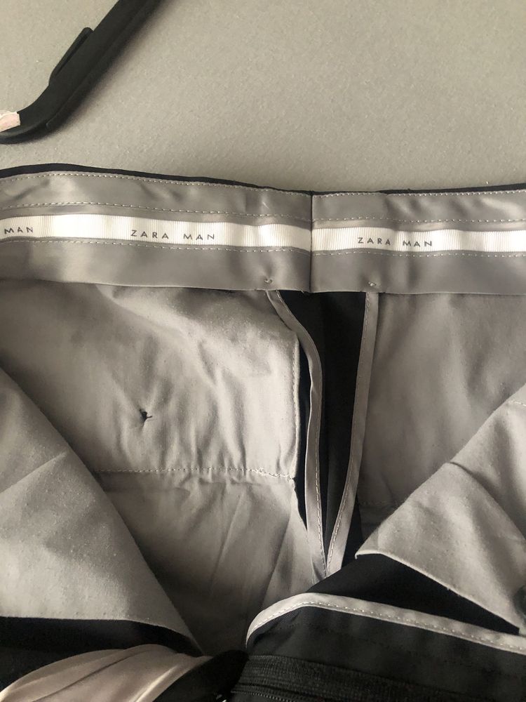 Zara Man Czarne Męskie spodnie eleganckie EU 38