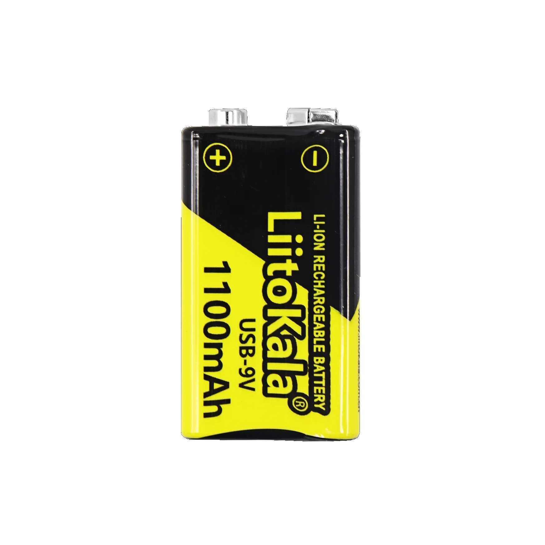 2024 Аккумулятор Liitokala Крона 9v Li-Ion 1100mAh USB type-C 6F22
