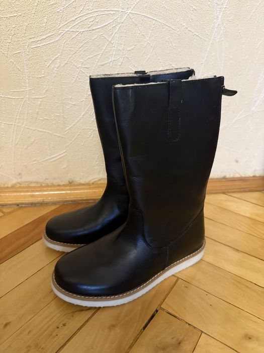 Шкіряні чоботи на дівчинку 34 розмір ZARA