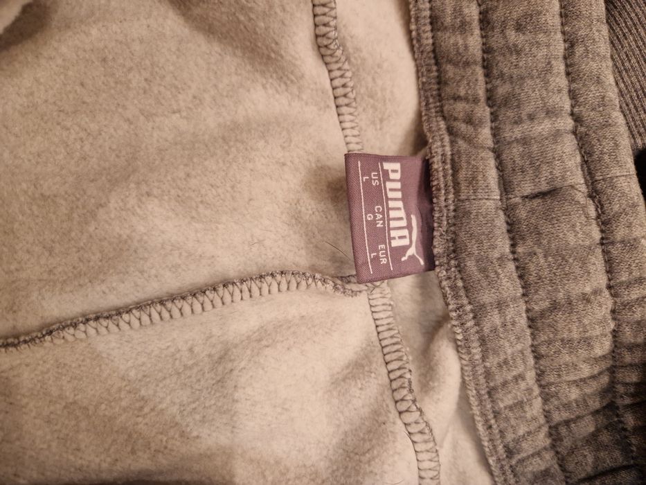 Костюм puma тёплый серого цвета свитшот и штаны