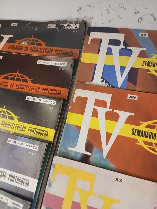 Coleção 49 revistas TV semanário da Radiotelevisao portuguesa