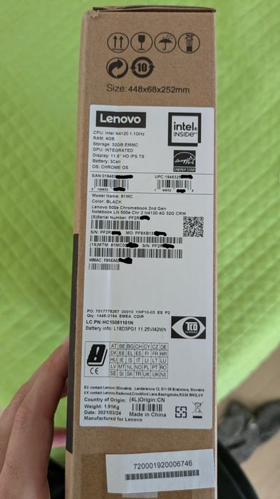 Lenovo Chromebook 300e (2nd Gen) - Portátil FHD de 11,6" com android