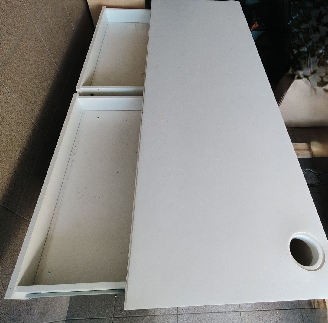 Biurko podwójne Ikea Micke gratis wkład do szuflady