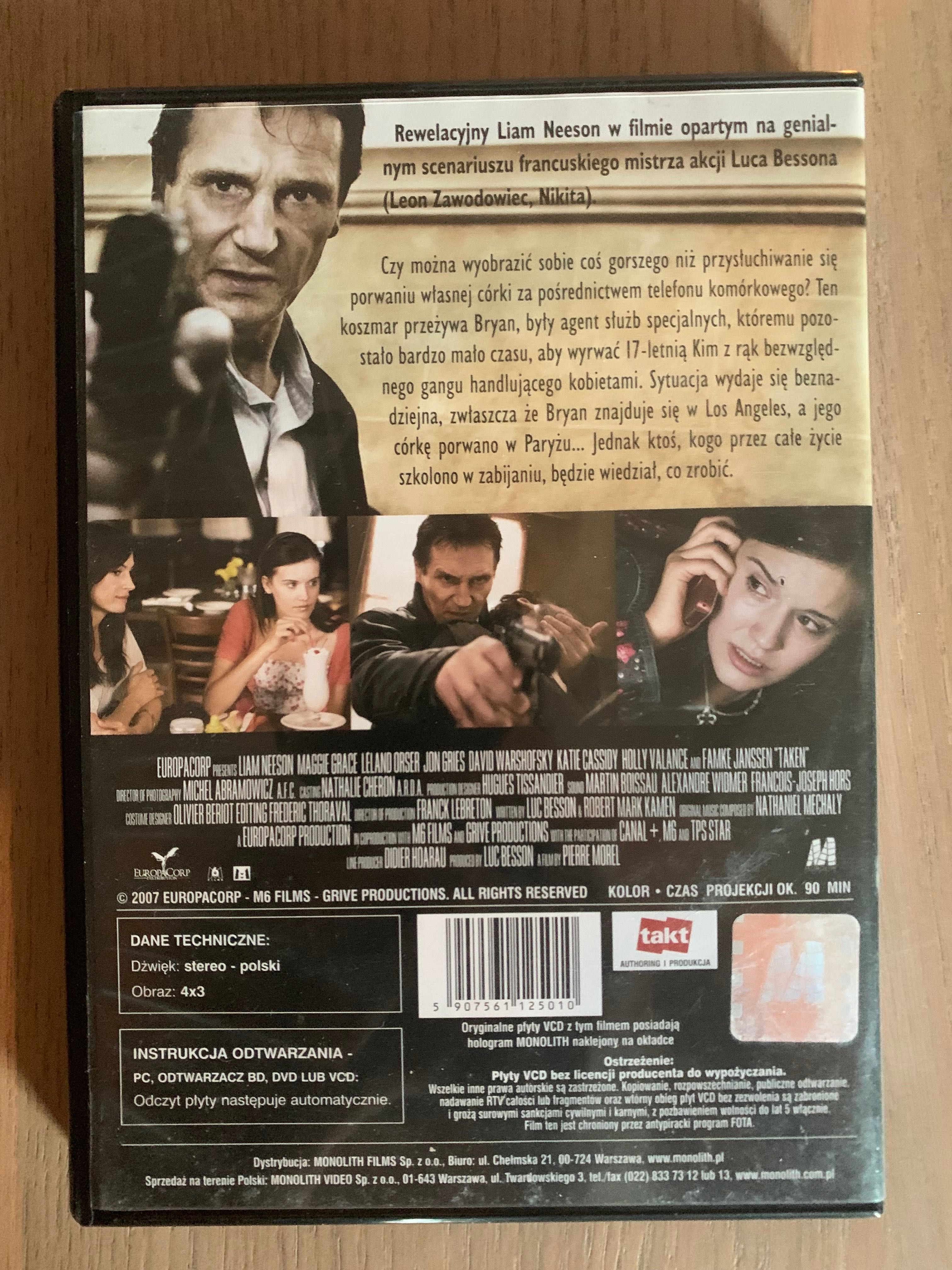 Sprzedam zestaw 5 filmów na DVD, 2 filmów na VCD