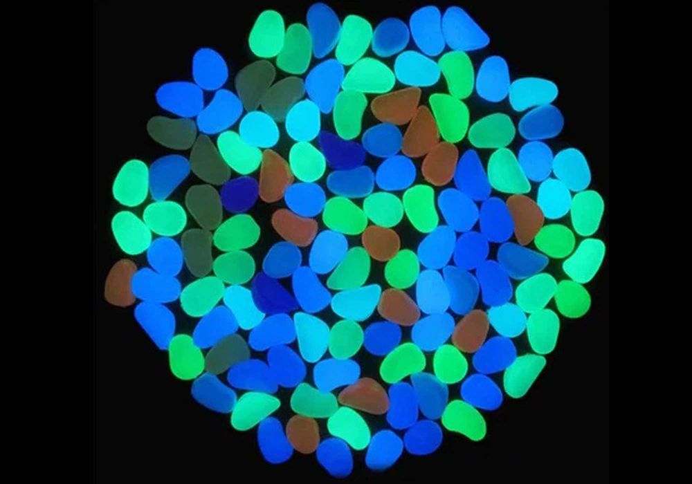 Декоративные цветные светящиеся камни, камушки грунт для в аквариума