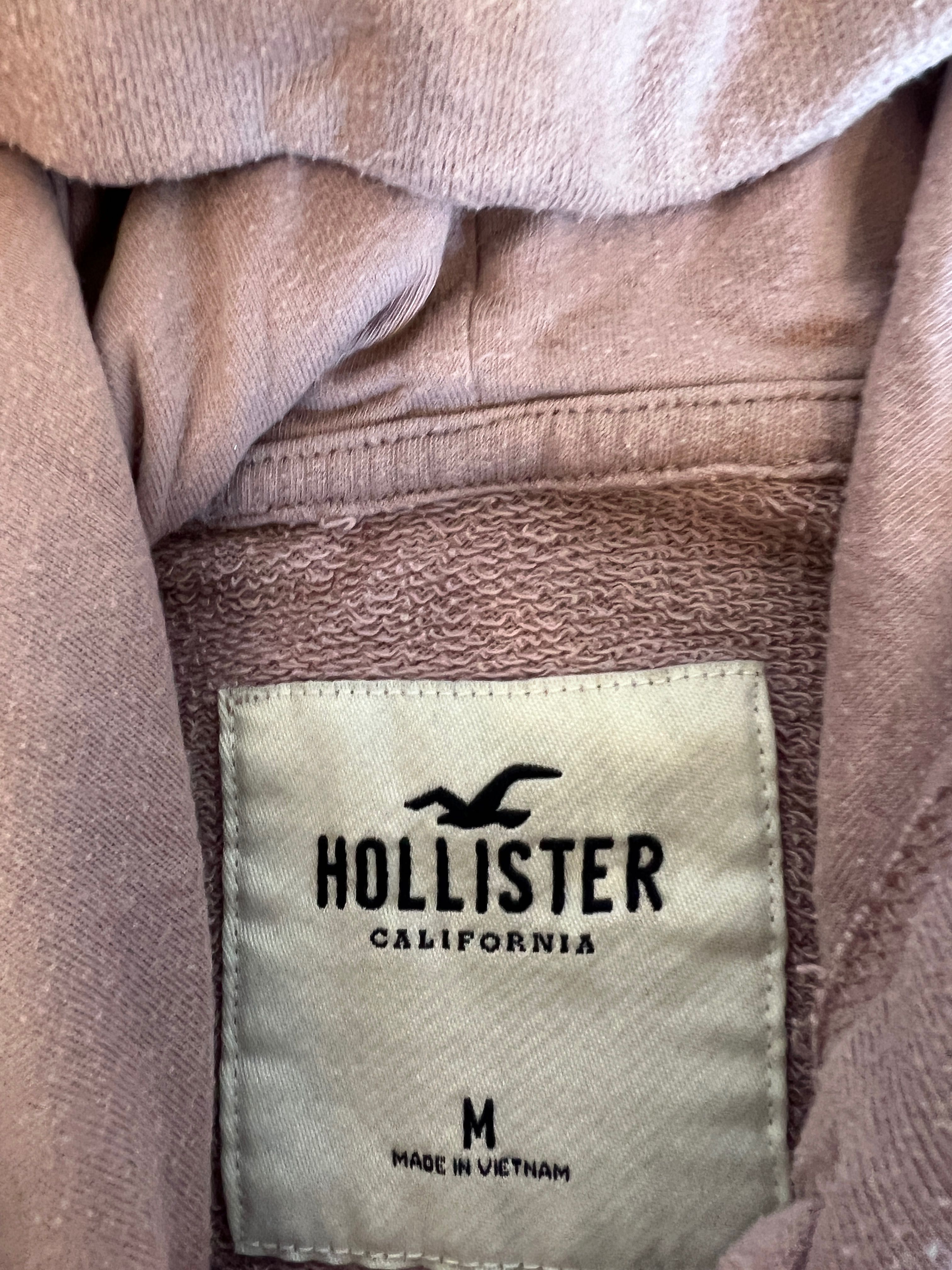 Fioletowa bluza / sweter z wiązaniem i z kapturem | Hollister