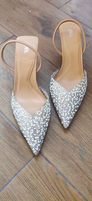 Buty na obcasie szpilki sandały Zara