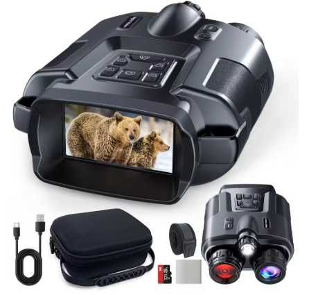 Binóculos 4K com Visão Noturna em Cores