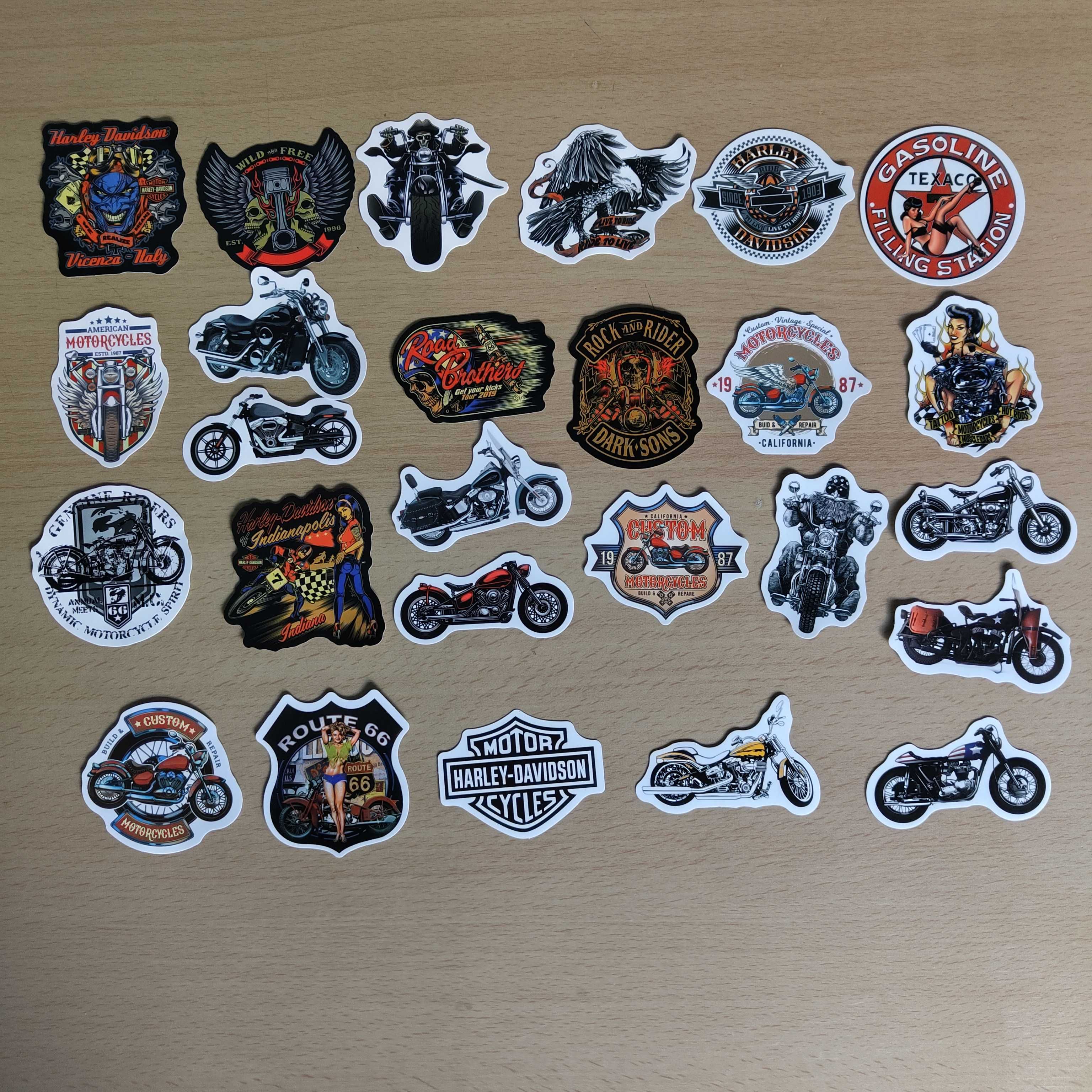 50 Autocolantes Stickers Motos Harley Route 66