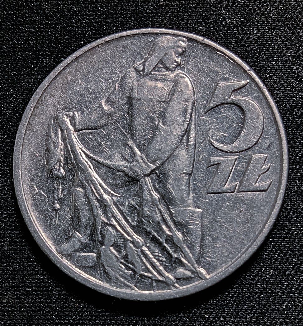 Moneta 5 zł 1973 Rybak