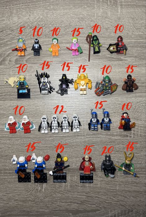 minifigurki lego Star Wars, Marvel, D&D, DC oraz inne