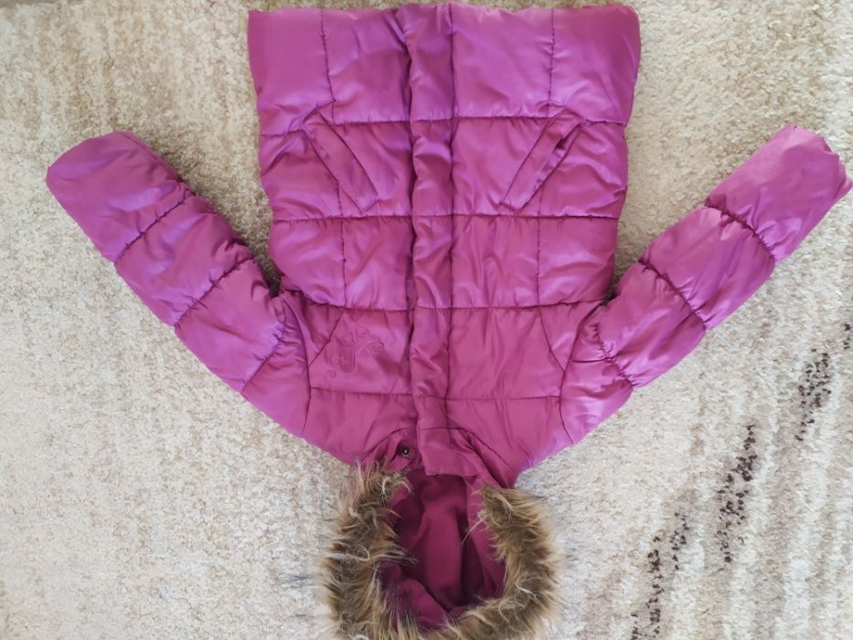 5 10 15 Kurtka zimowa dziewczęca fiolet rozmiar 92-98
