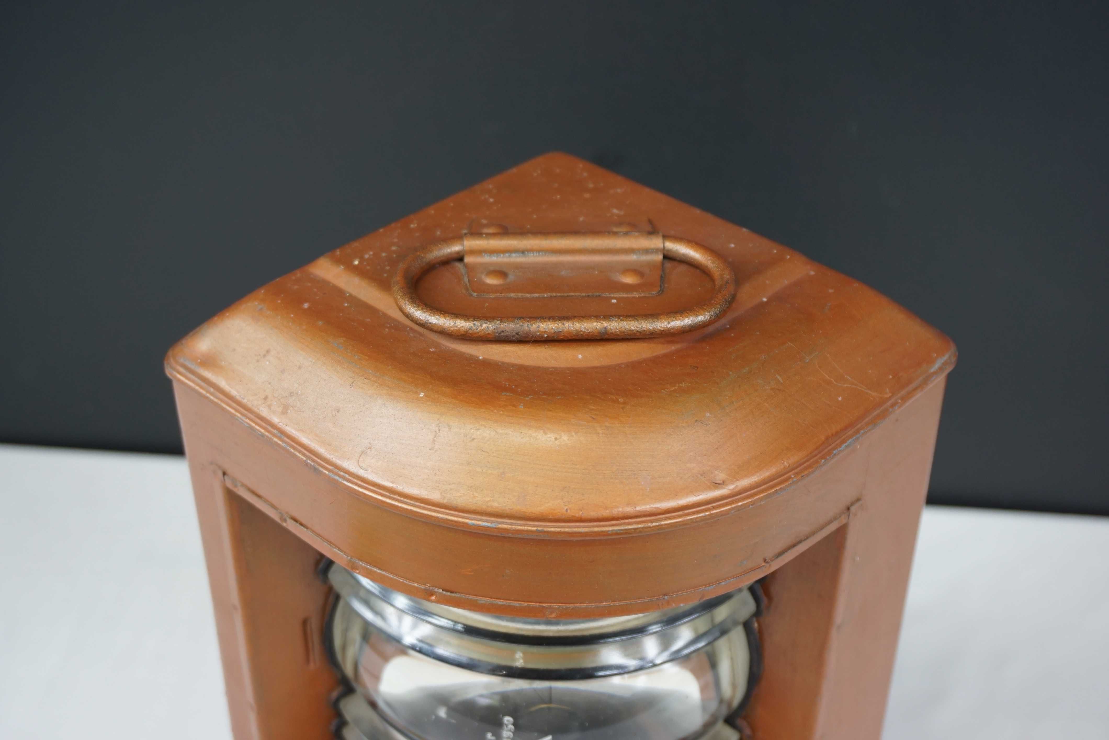 Stara lampa okrętowa Ahlemann Schlatter Bremen METALLWARENFABRIK nr2