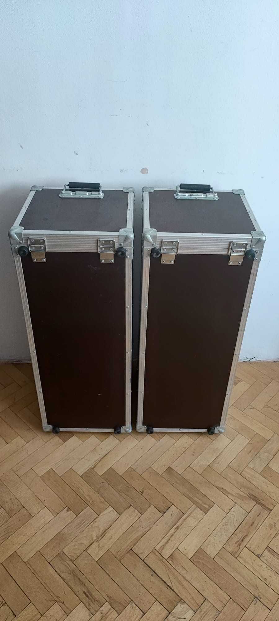 2x case, skrzynia na kółkach 33 x 33 x 85cm