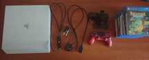 PlayStation 4 Pro 1TB + 1 pad + 12 gier + kable + stacja ładowania