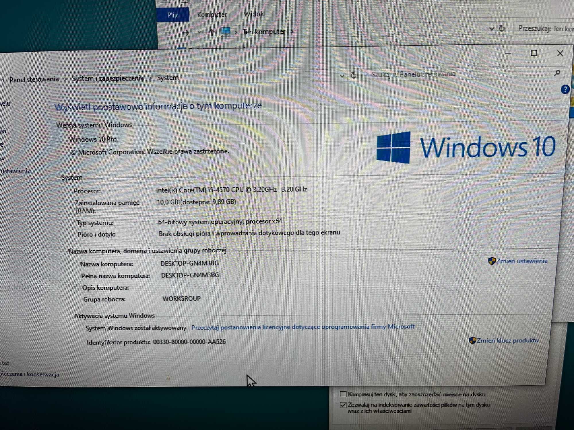 komputer stacjonarny biurowy HP intel i5 SSD
