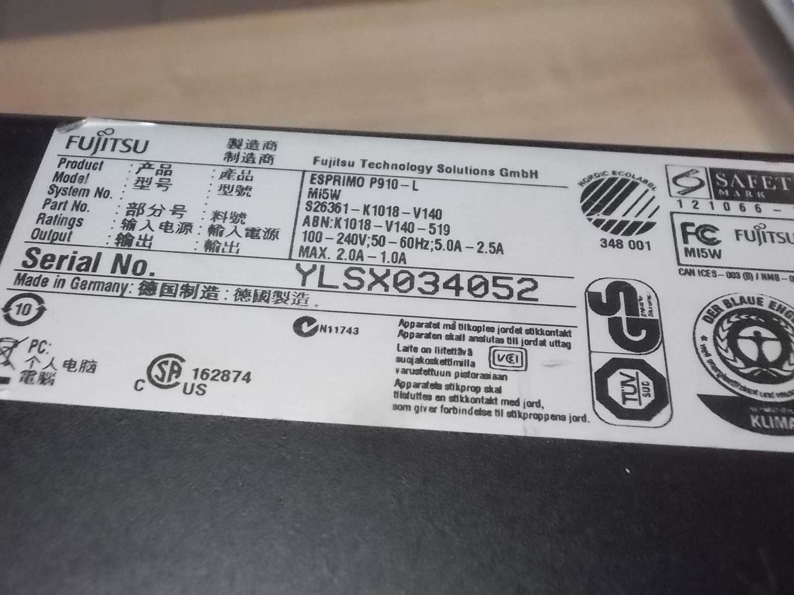 Fujitsu Esprimo p910L Core i3-3220 8GB DDR3