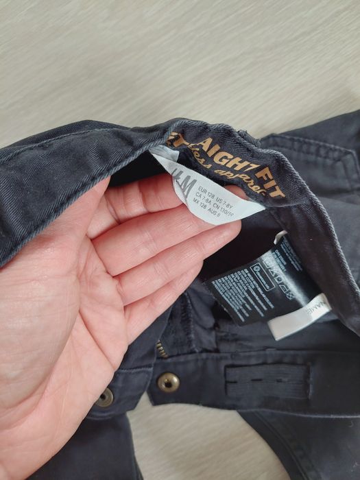 Spodnie czarne H&M rozm 128cm  7-8lat  komunia, chrzest, wesele