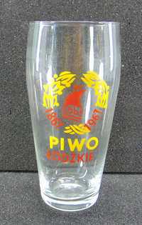 Szklanka do piwa, pokal Piwo Łódzkie 100 lecie 1867 - 1967r