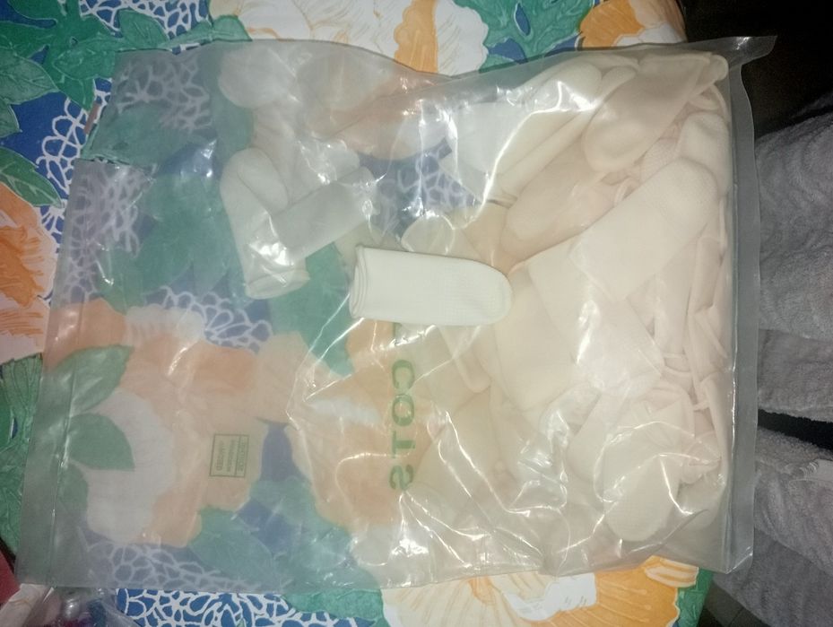 Conjunto de dedais em borracha