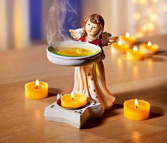 NOWY ! Anioł Aniołek świecznik lampion z porcelany
