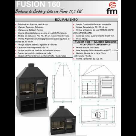 Forno Churrasqueira modelo FM Fusion 160