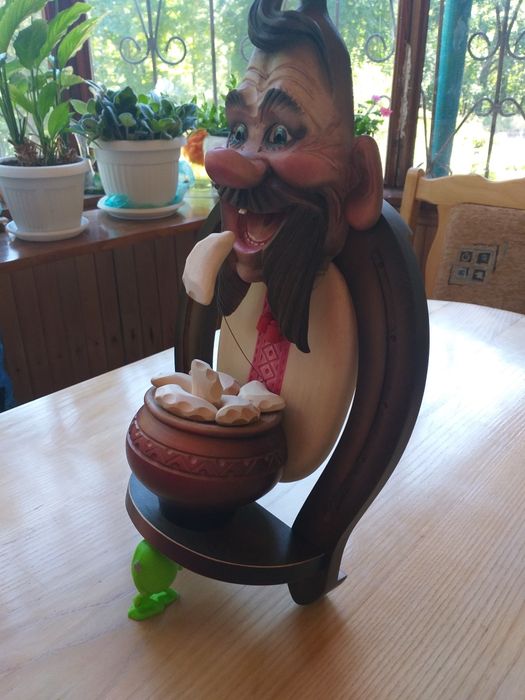 Сувенир, ручная работа, натуральное дерево Козак на подкове