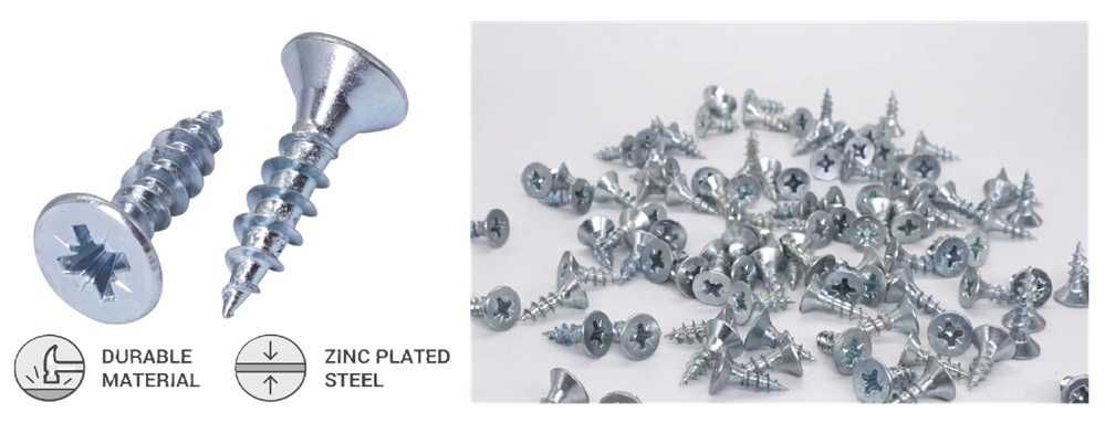 Caixa 1000 Parafusos 5,0 x 16 mm de aço (256)