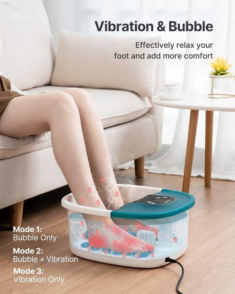 RENPHO SPA do stóp z podgrzewaniem, bąbelkami i zestawem pedicure