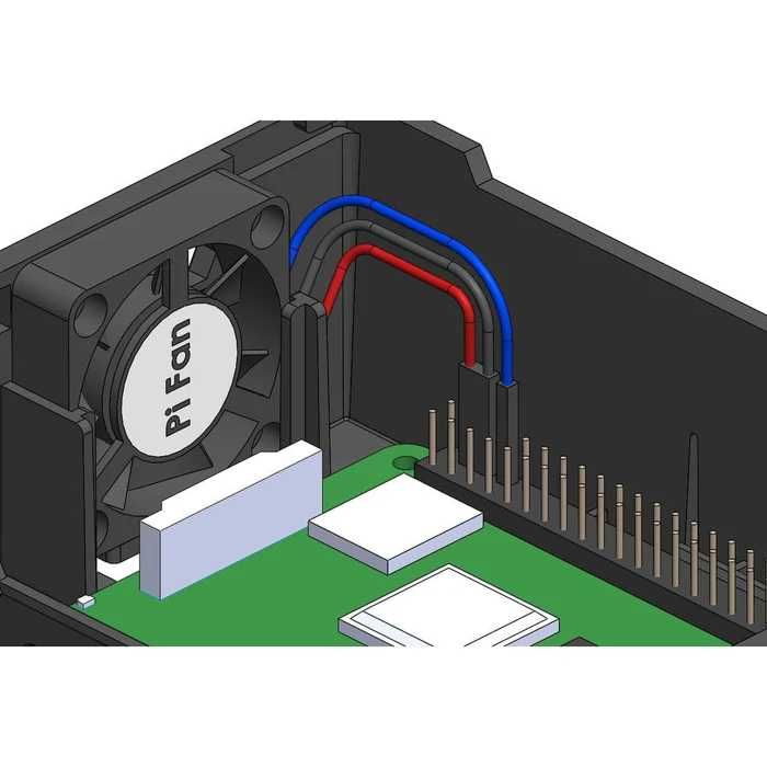 Obudowa HighPi Pro Raspberry Pi 4B dla IQAudio DAC+ plus wentylator 5V