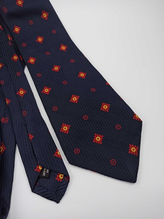 Calabrese włoski jedwabny krawat w kwiaty