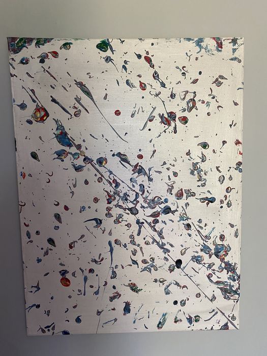 Obraz Abstrakcja „Ptaki” akwarela na płótnie 60x80 cm