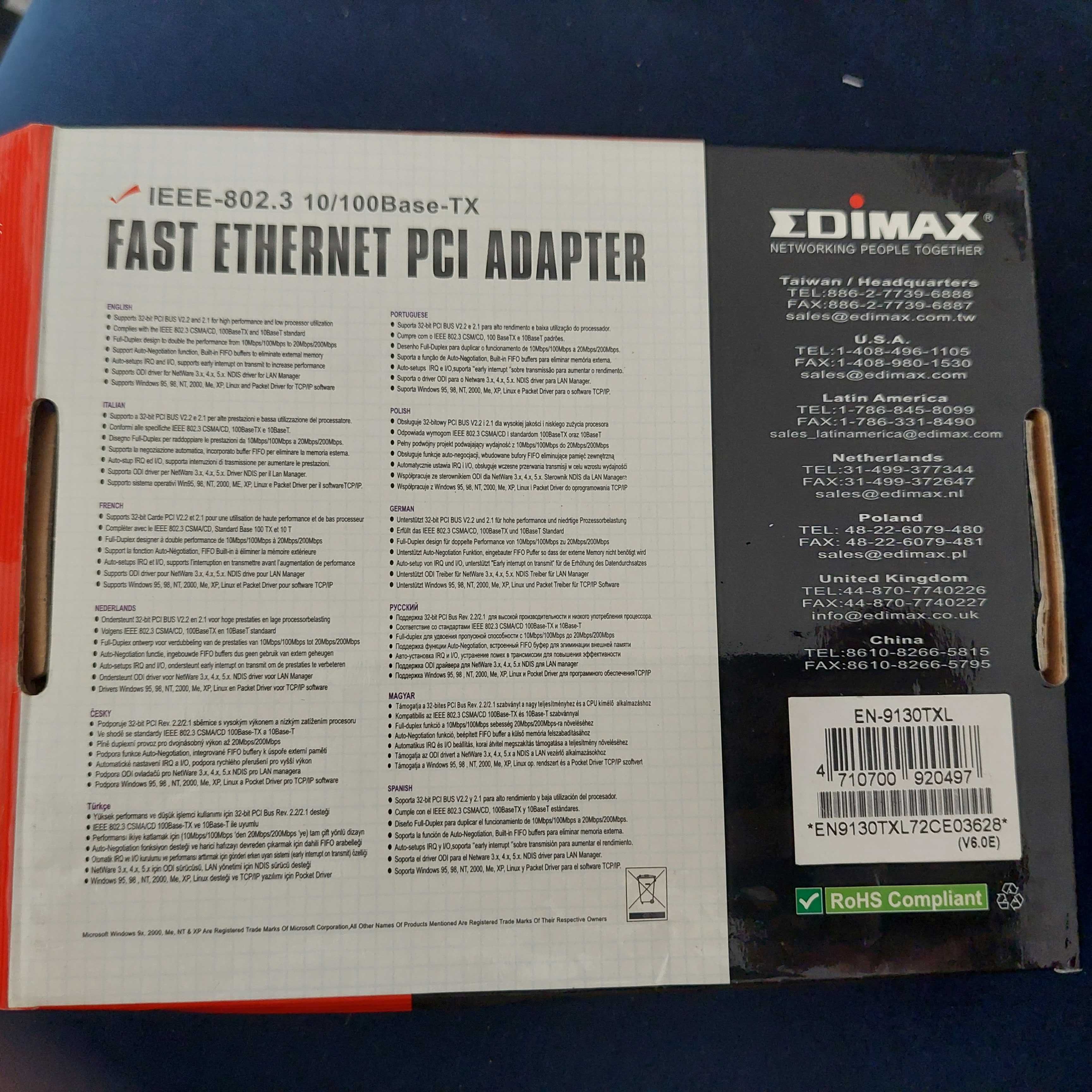 Karta sieciowa Fast Ethernet Pci Adapter