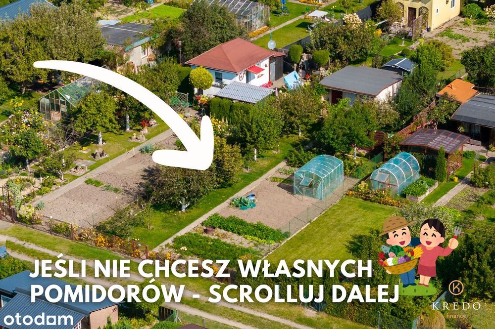 Działka ROD z domkiem – Człuchów, ul. Jerzego z Dąbrowy