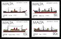 Malta 1986 Mi 758-761 Statki maltańskie (4 seria) MNH