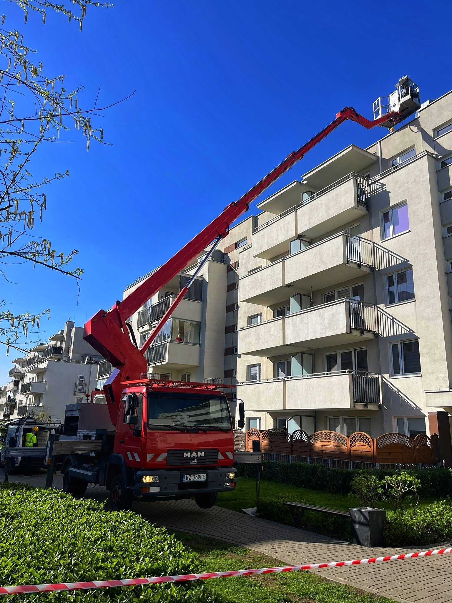 Wynajmę podnośnik koszowy, zwyżka, wysięgnik, Warszawa i okolice