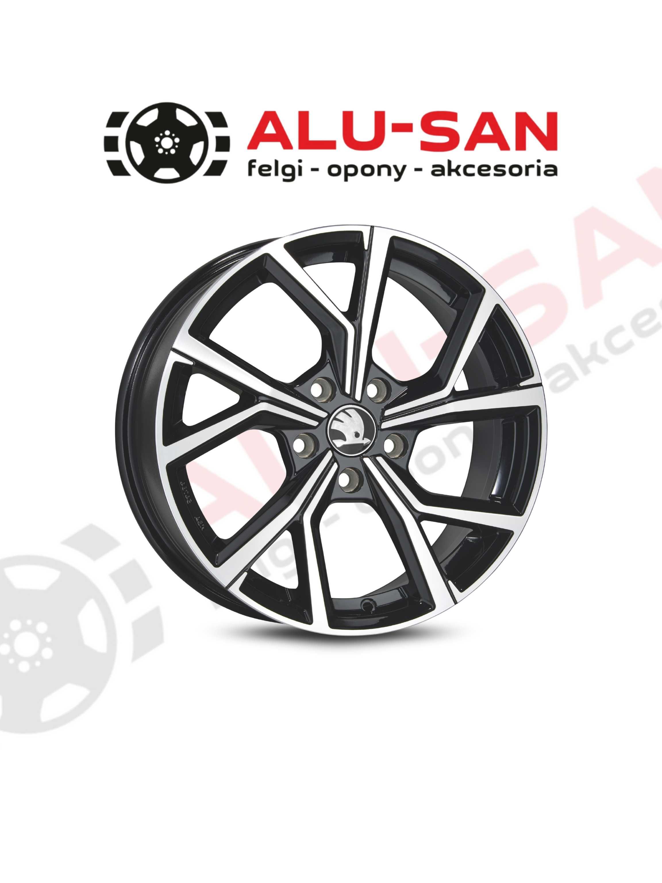 Nowe Alufelgi 18" Skoda Karoq Kodiaq Octavia Superb Yeti Czarny Poler