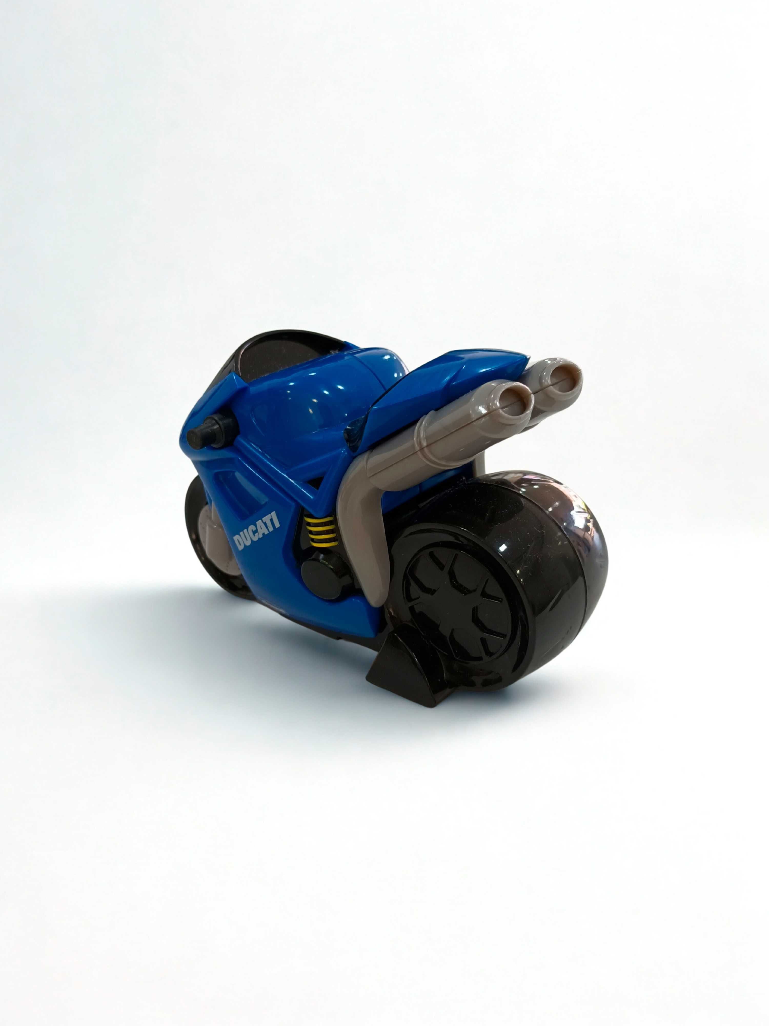 Mota azul Ducati de brinquedo