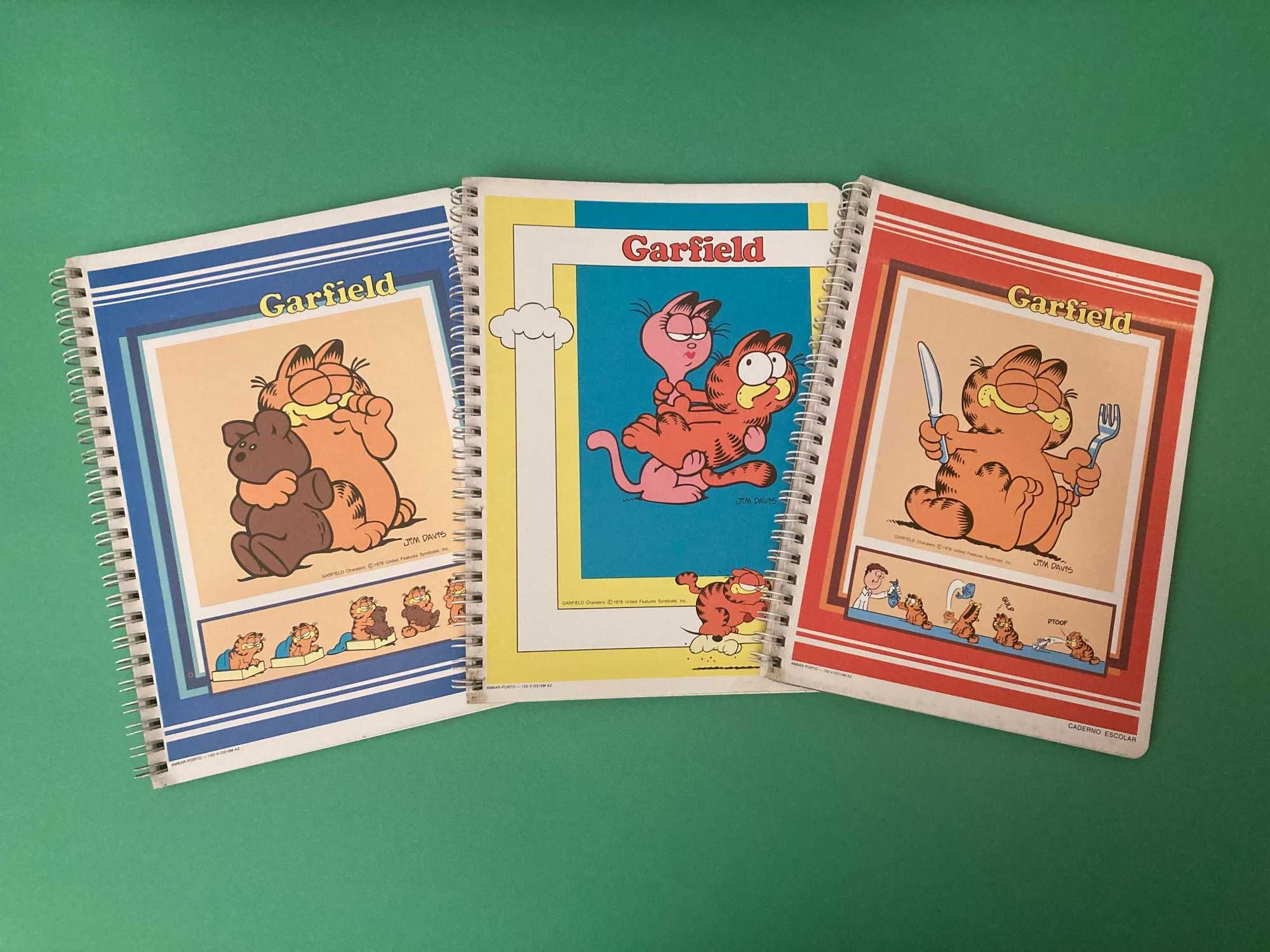 Raros Cadernos Escolares do Garfield Anos 80 Ambar Preço Unitário