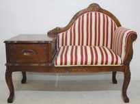 Elegancka sofa jednoosobowa , styl kolonialny