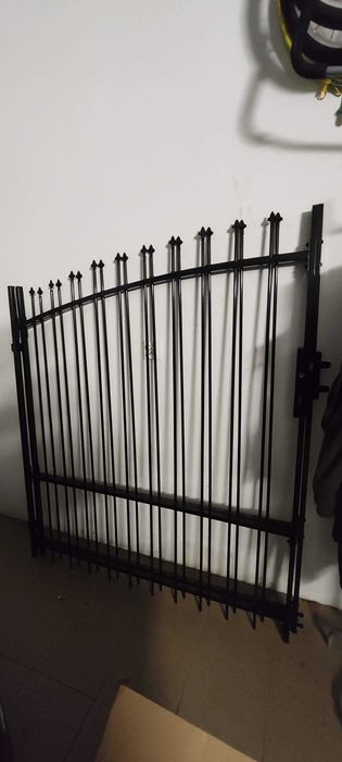 Brama stalowa malowana czarna 3m dwuskrzydłowa słupki Nowa Dostawa!!!