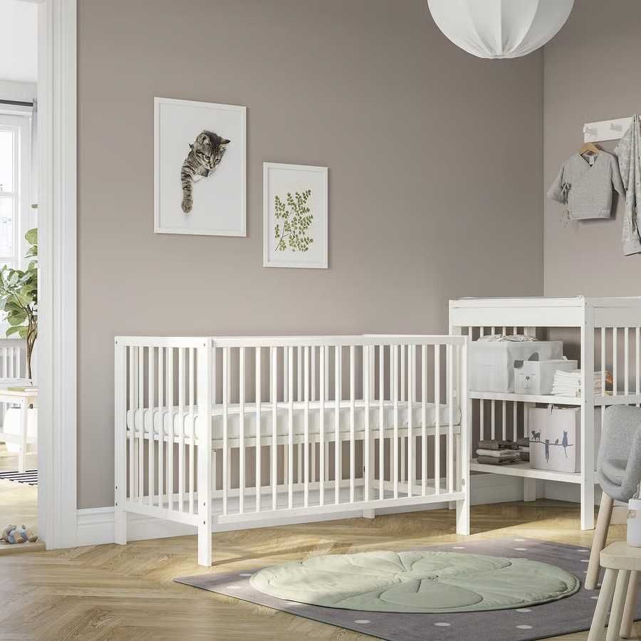 Ikea GULLIVER Berço, branco, 60x120 cm com colchão