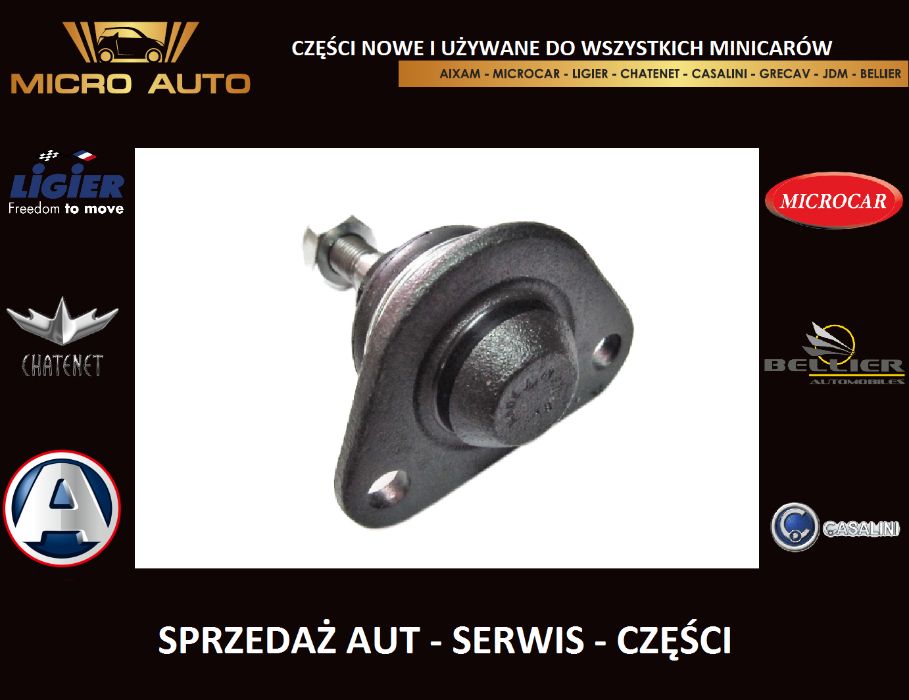 Sworzeń dolny Chatenet CH26 Aixam Microcar Ligier Bellier Grecav JDM