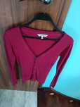 Sweter w serek kardigan na guziki S/M rozpinany
