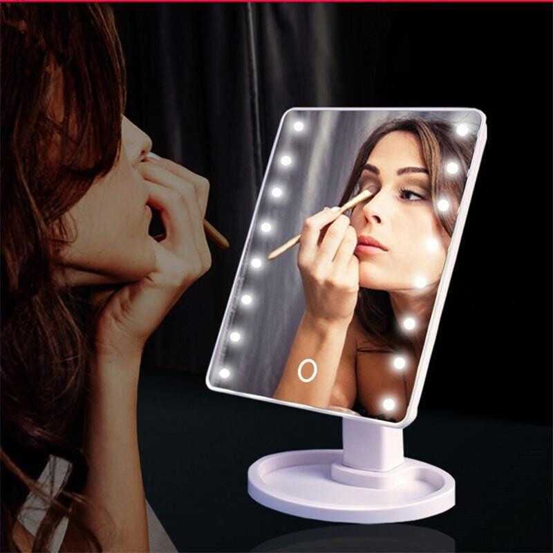 Зеркало для макияжа  led mirror настольное  led подсветкой 22 led