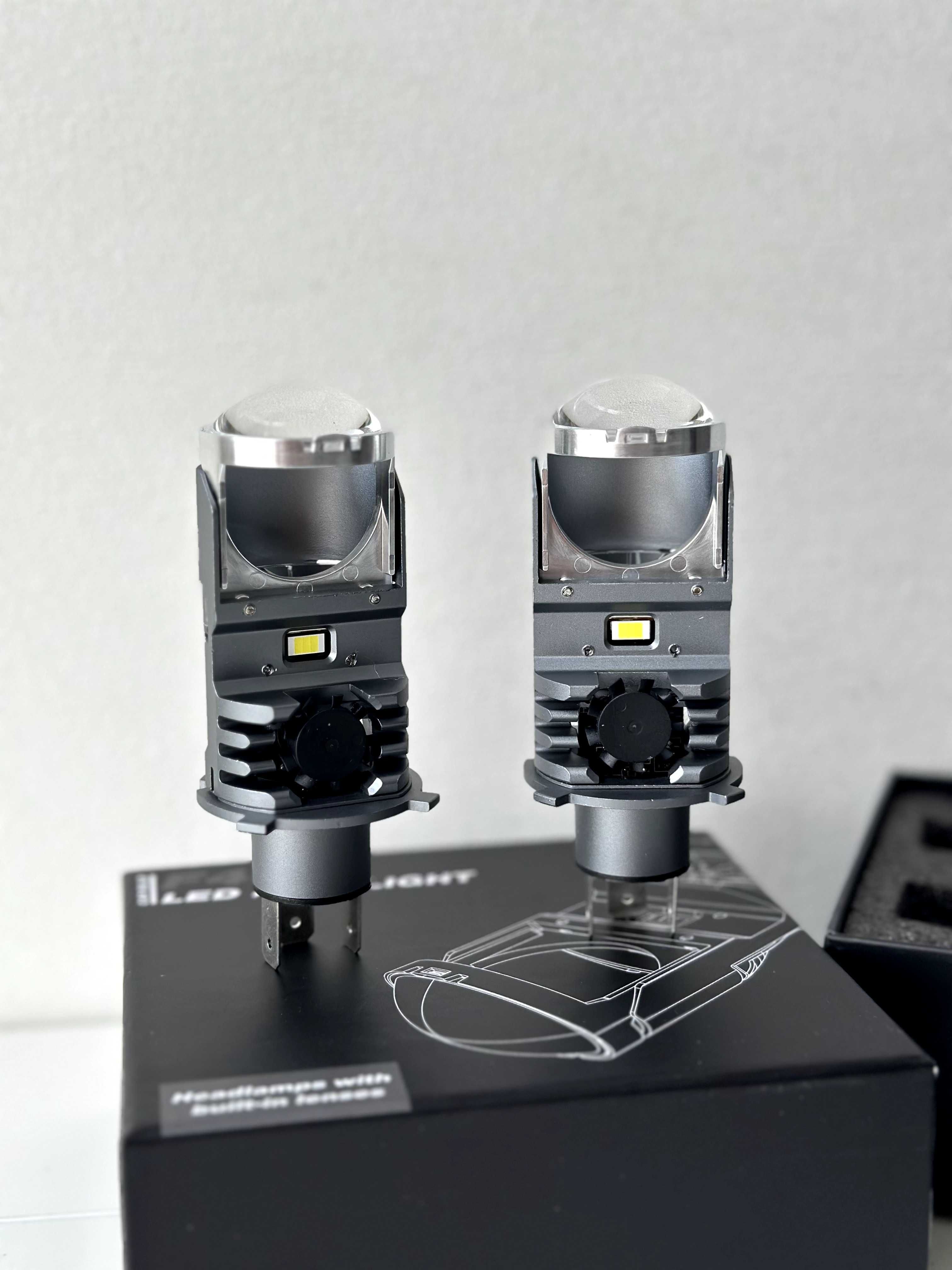 Автомобільні LED-лампи F40B H4 12 -24 вольта з лінзою, Bi LED лінзи н4