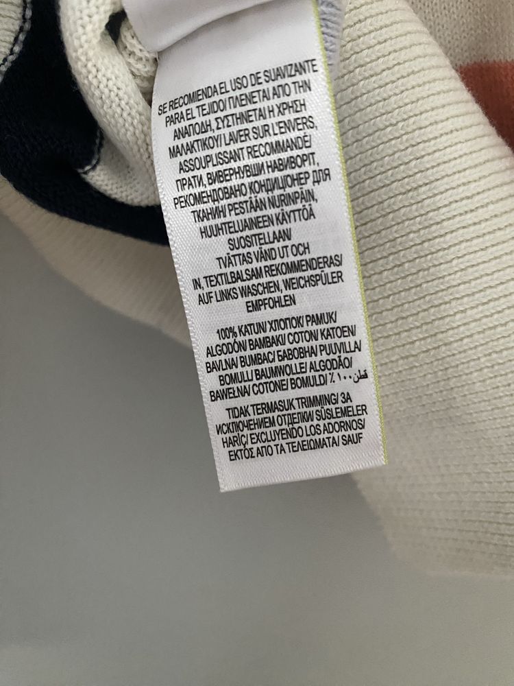Sweter damski bawełniany Marks&Spencer L jak nowy paski kolorowe
