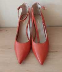 Красные кожаные туфли, шпилька, 27 см, 41 р-р