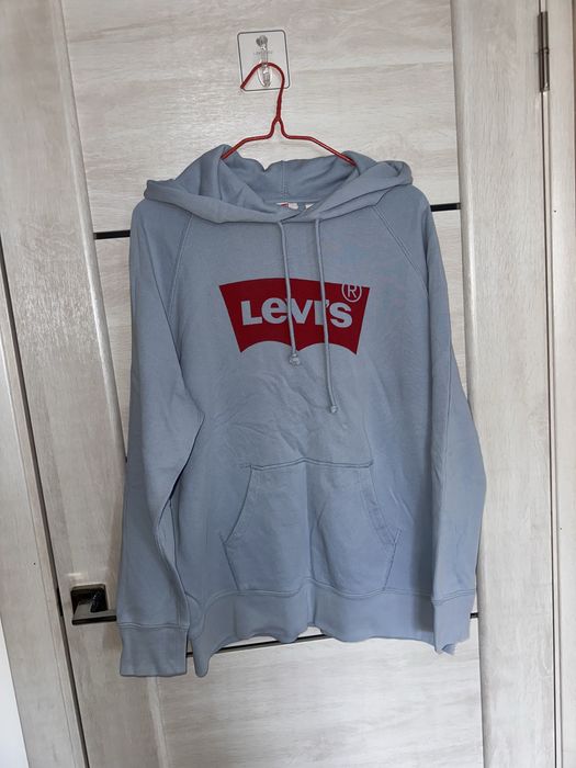 Худі Левіс блакитне, толстовка з капюшоном, худі Levi’s розмір Л