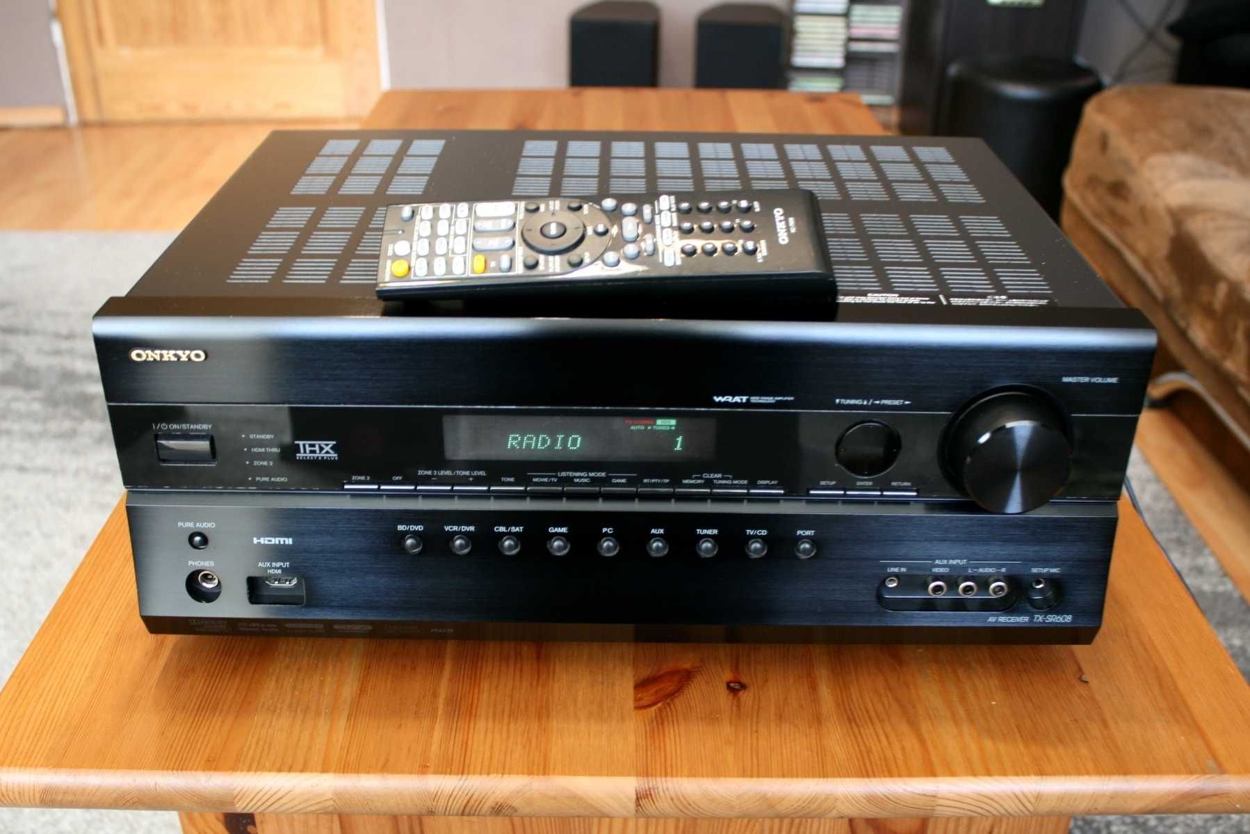 Mocny amplituner Onkyo TX Sr 607 wzmacniacz 140 watt